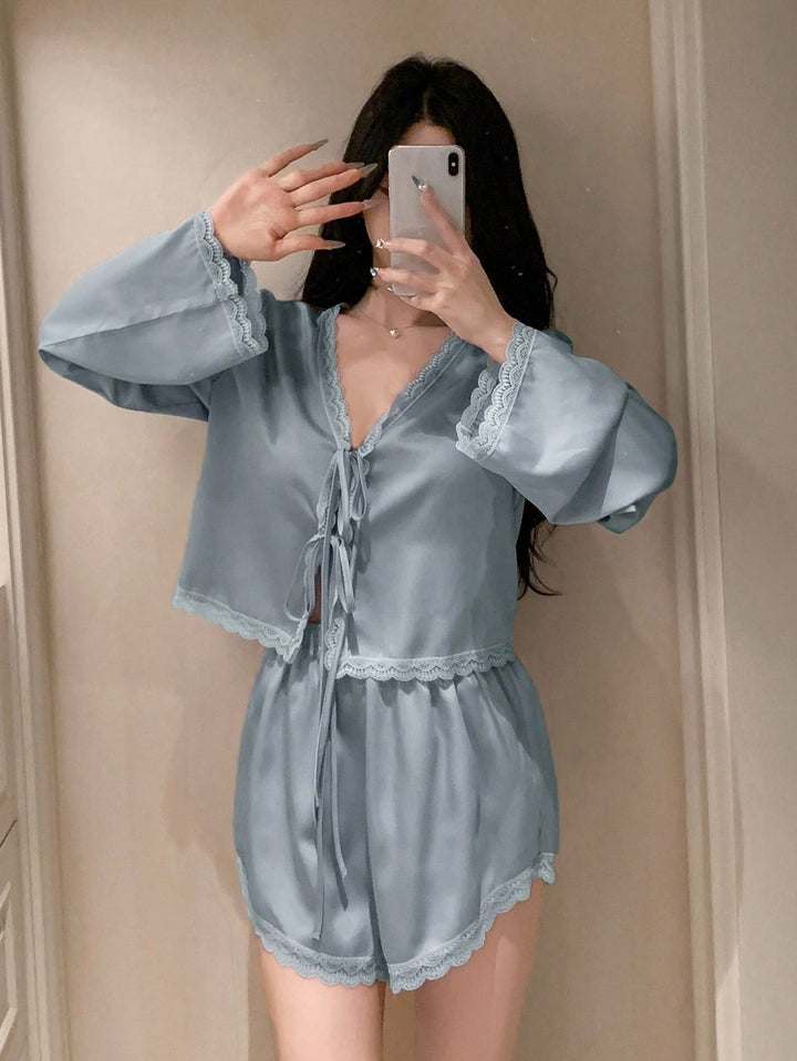 Pijama SHEIN, albastru