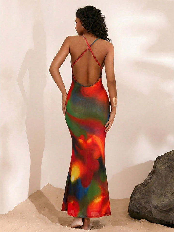 Rochie maxi SHEIN, mix culori