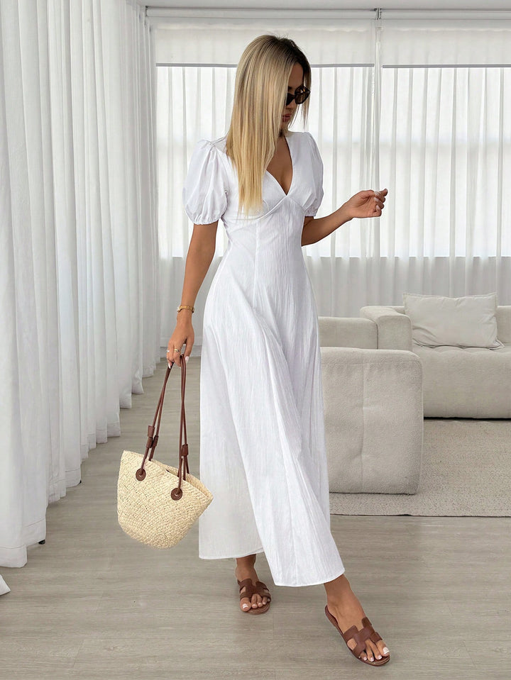 Rochie maxi SHEIN, alb