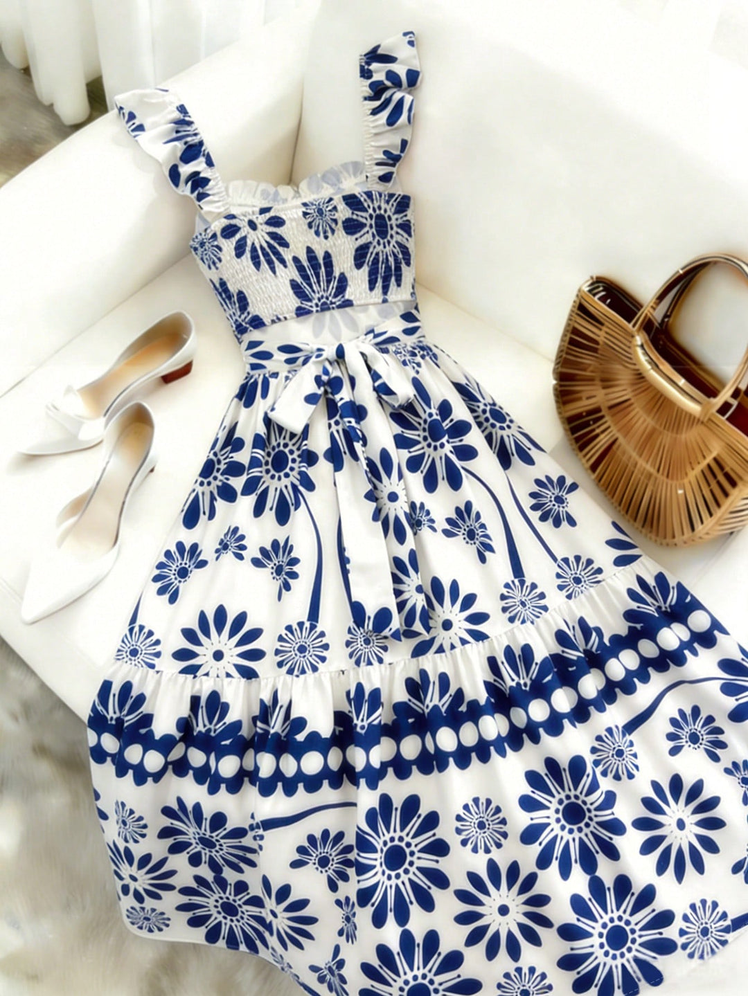 Rochie maxi SHEIN, albastru