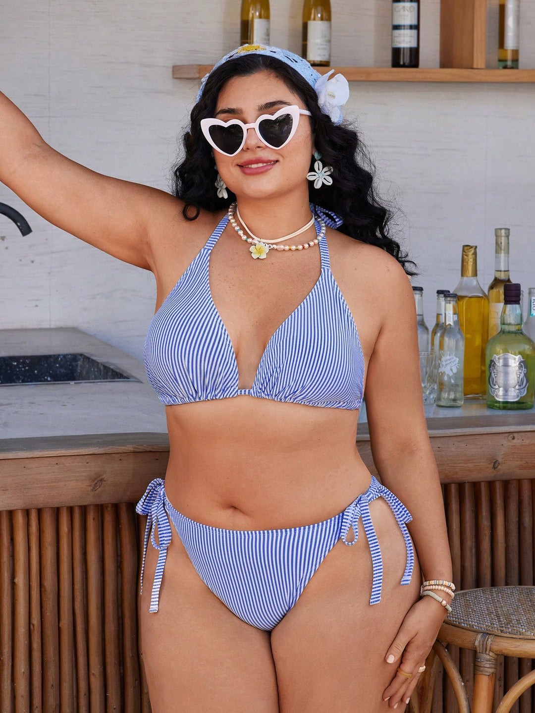 Set bikini de baie SHEIN, albastru