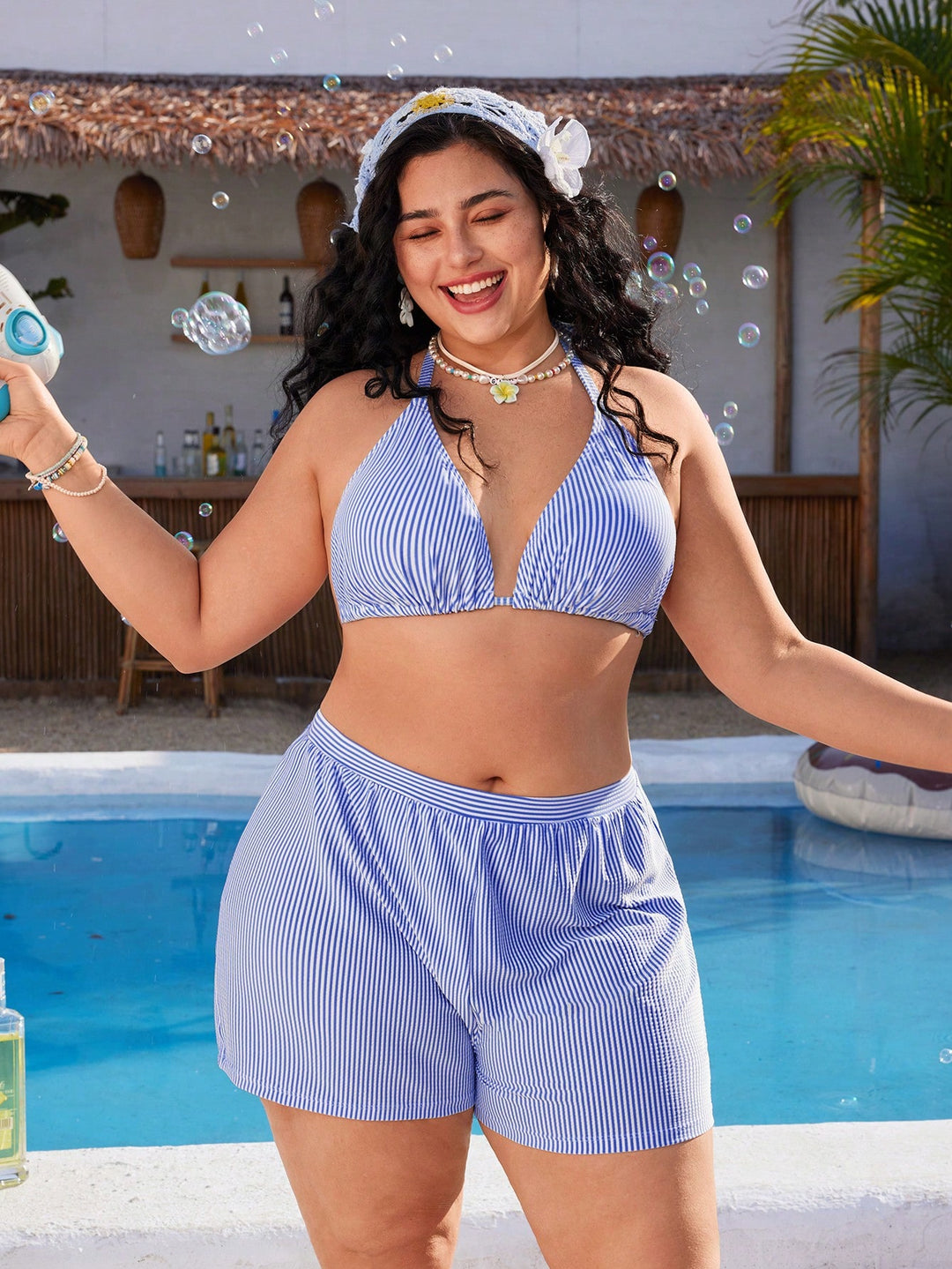 Set bikini de baie SHEIN, albastru