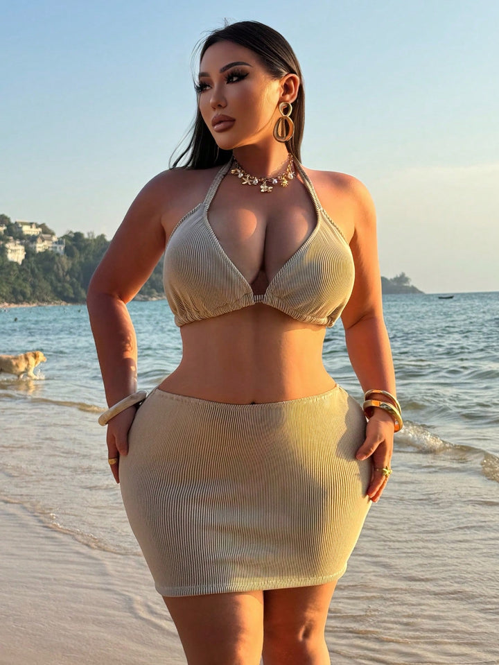 Set bikini de baie SHEIN, portocaliu