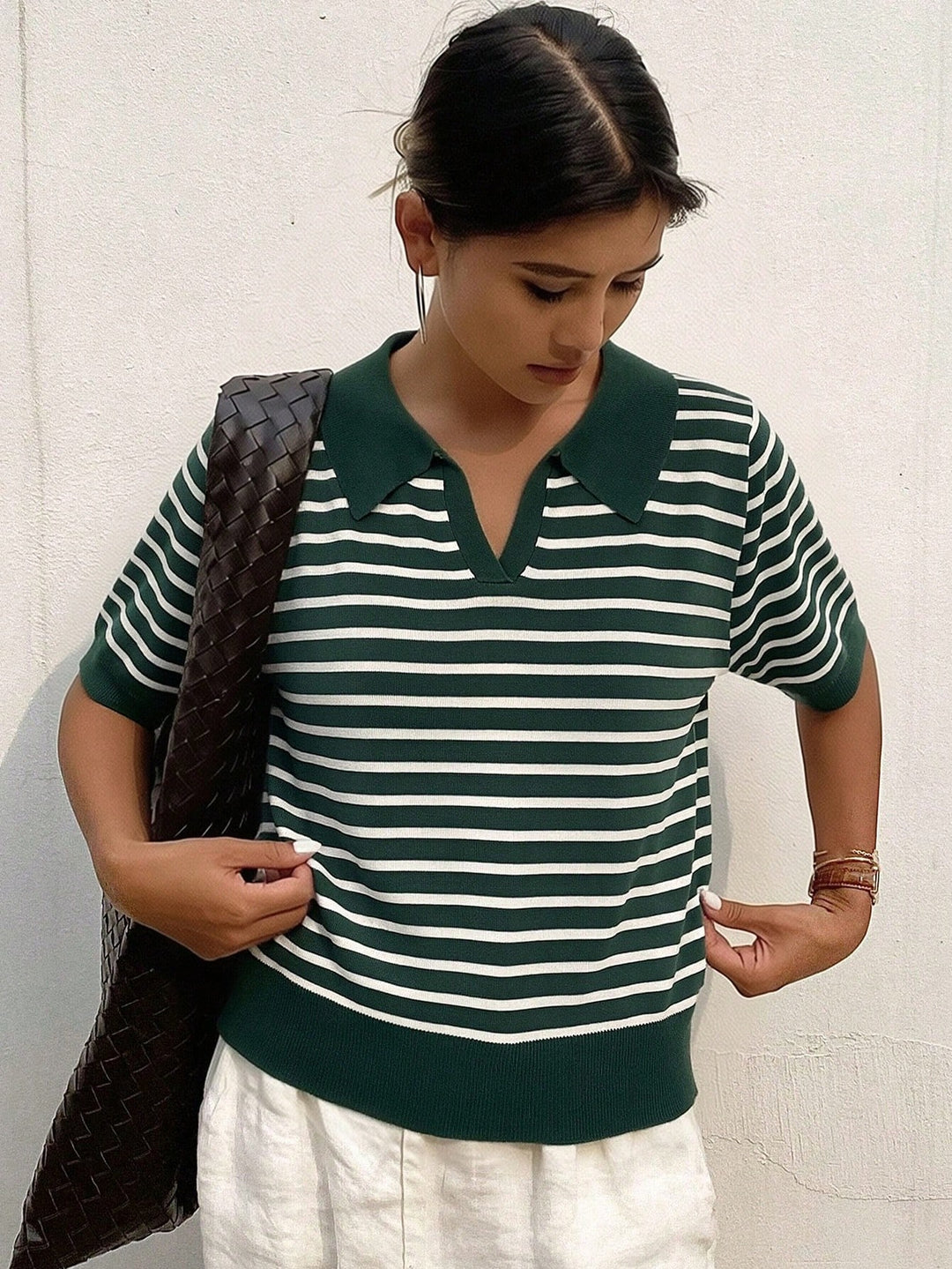Tricou polo SHEIN, verde