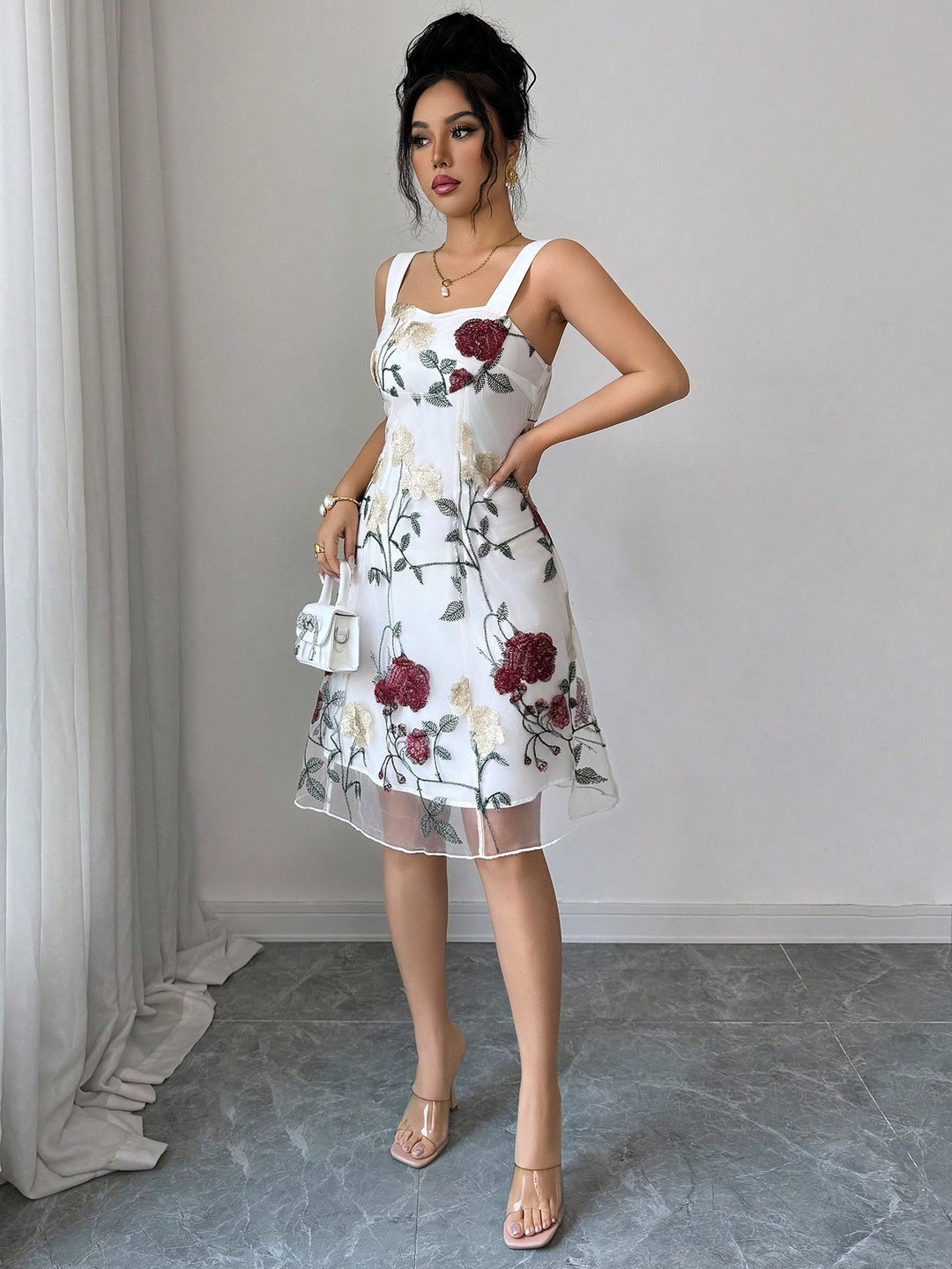 Rochie scurtă SHEIN, alb