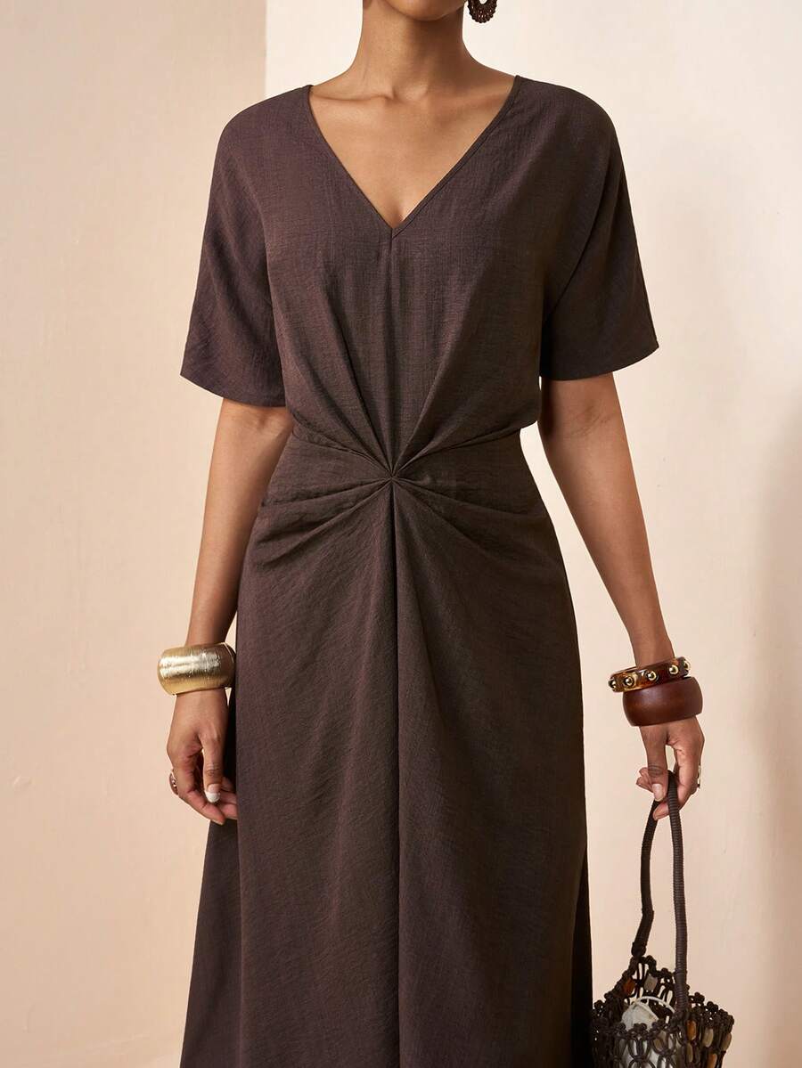 Rochie maxi SHEIN, maro