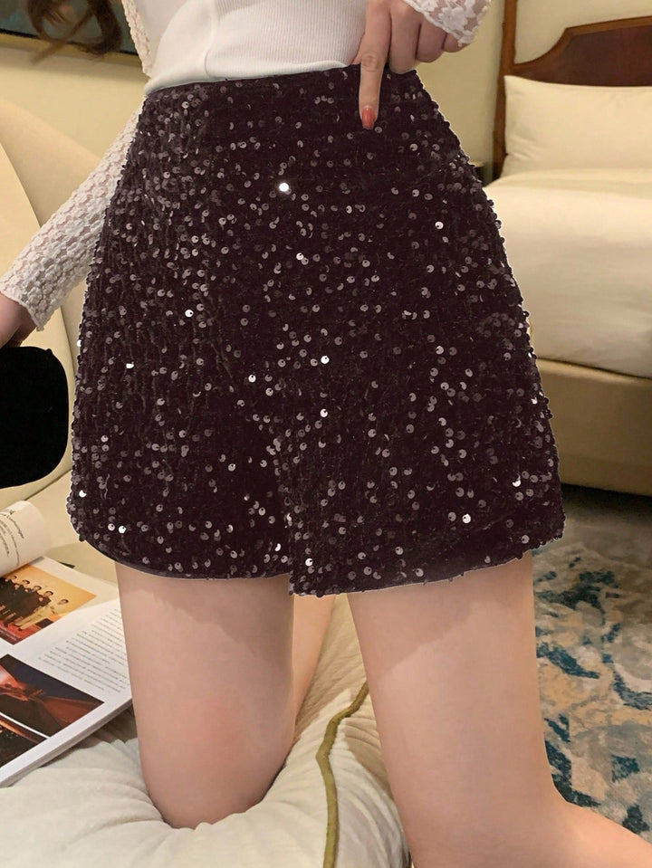 Pantaloni scurți SHEIN, maro
