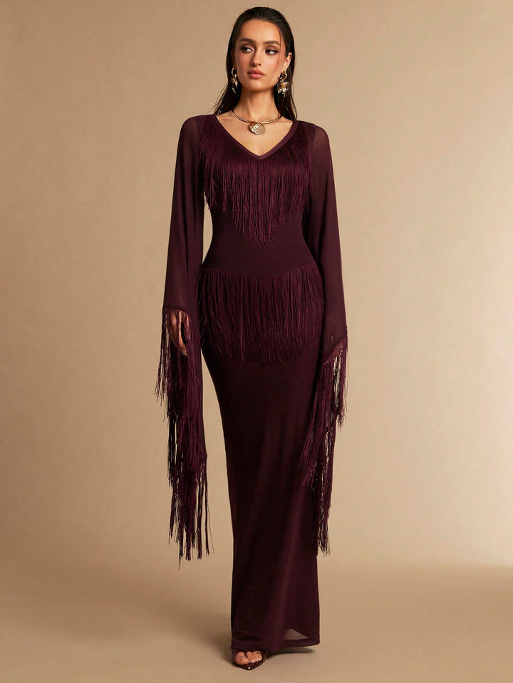 Rochie maxi SHEIN, vișiniu