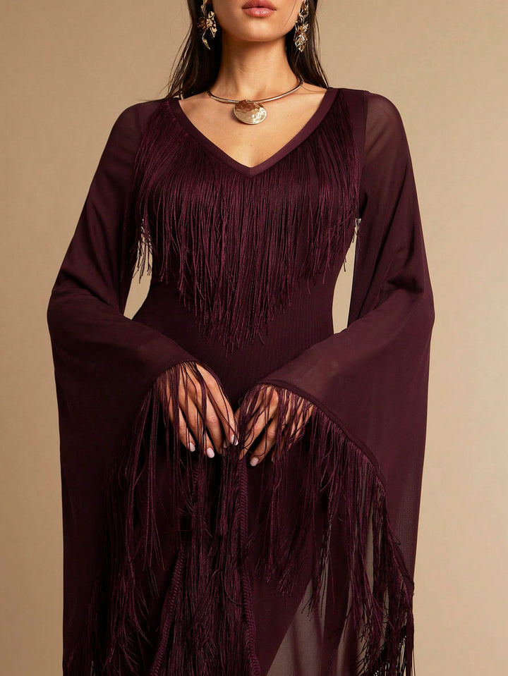 Rochie maxi SHEIN, vișiniu