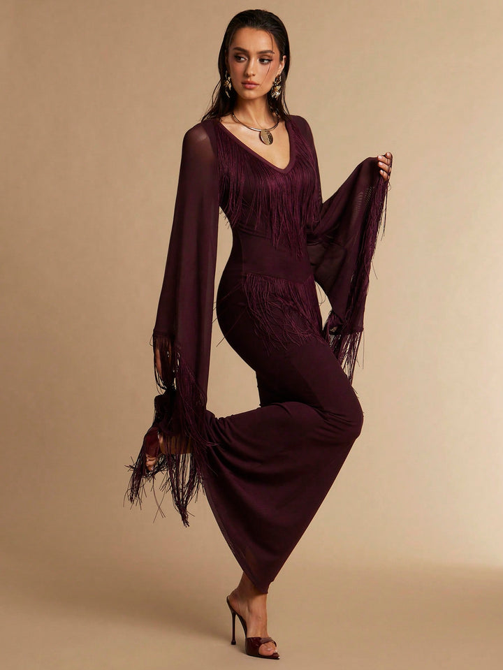 Rochie maxi SHEIN, vișiniu