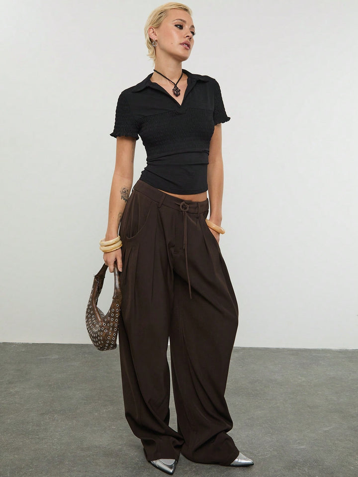 Pantaloni SHEIN, maro