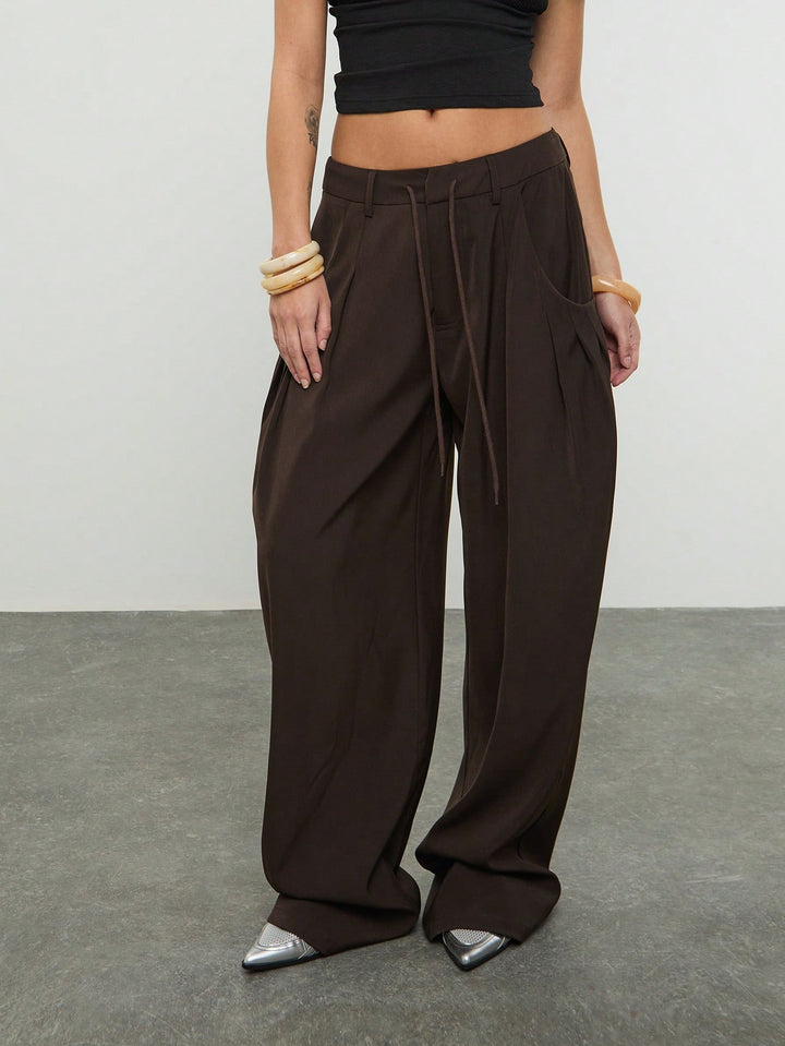 Pantaloni SHEIN, maro