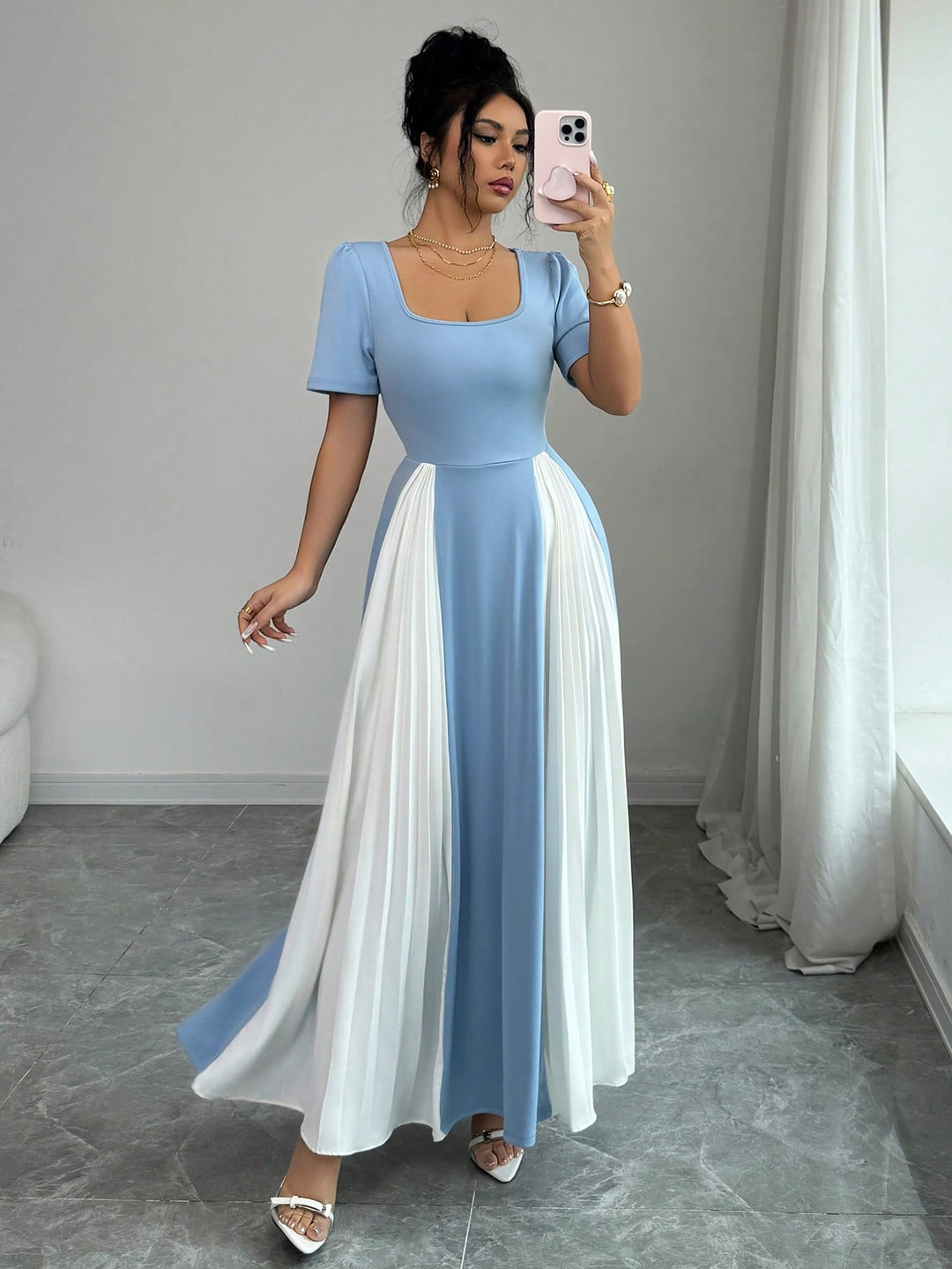 Rochie maxi SHEIN, albastru