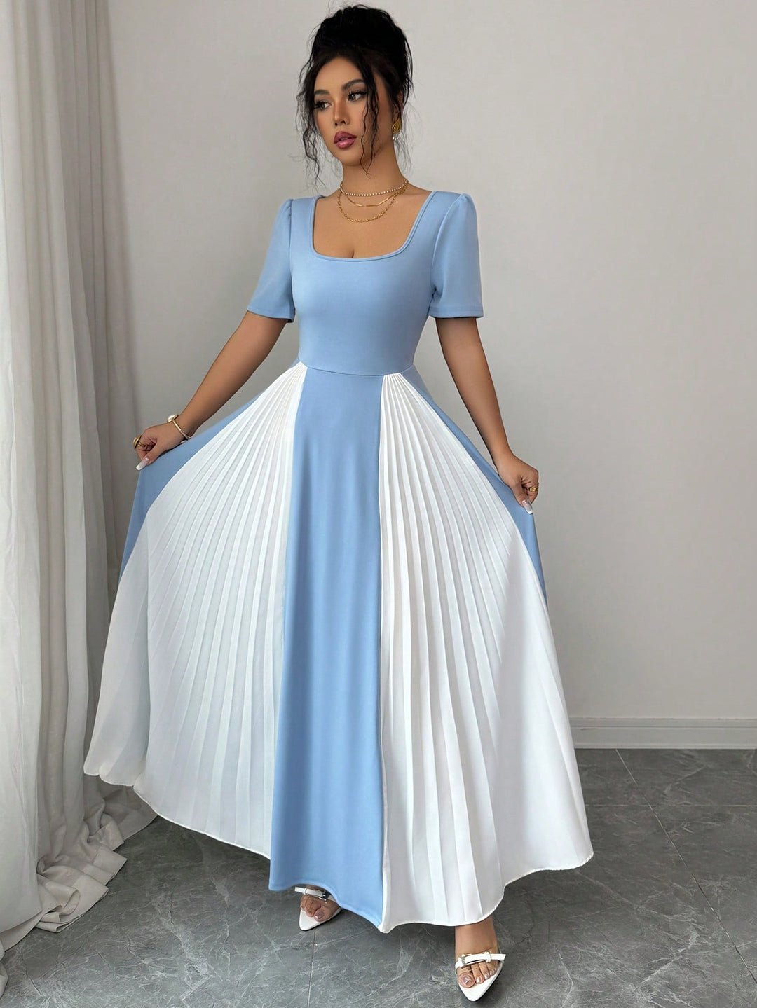 Rochie maxi SHEIN, albastru