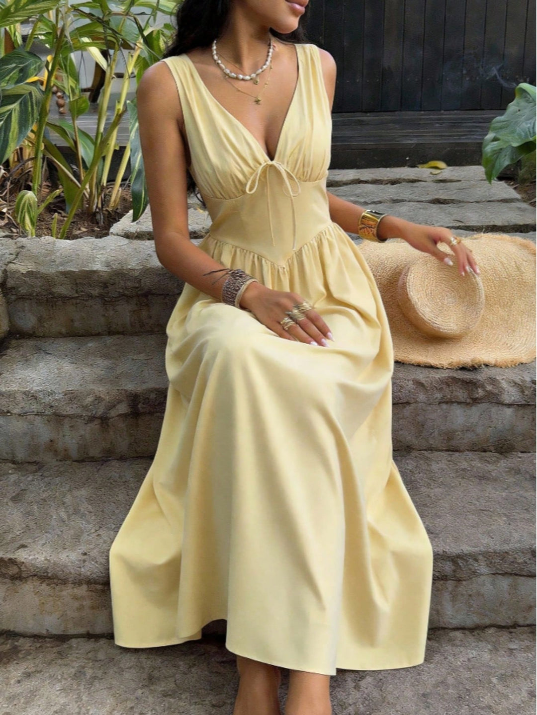 Rochie midi SHEIN, galben