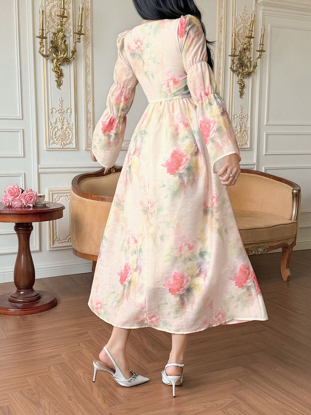 Rochie midi SHEIN, roz