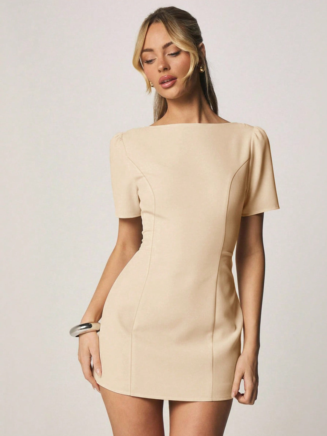 Rochie mini SHEIN, bej