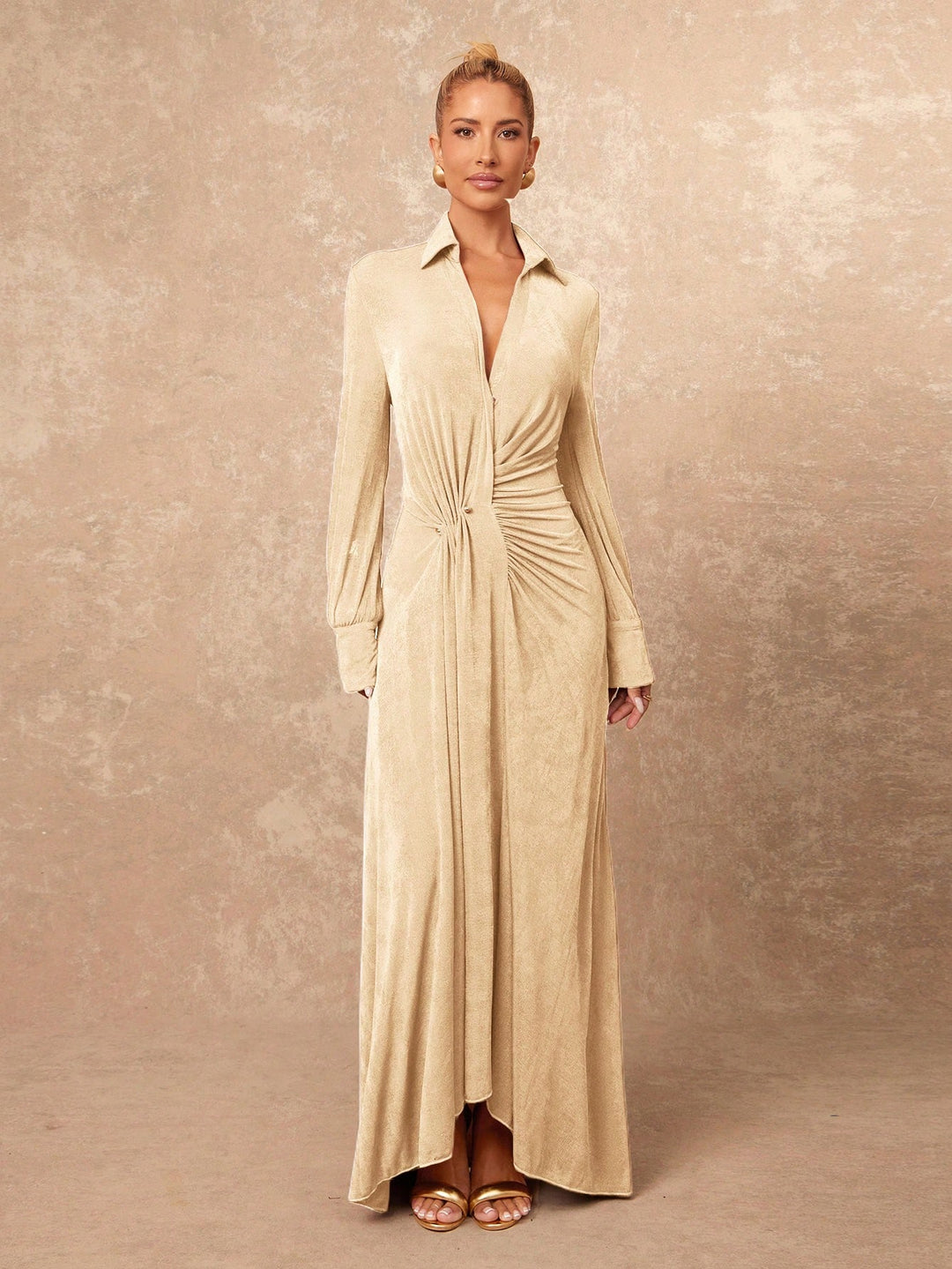 Rochie maxi SHEIN, bej