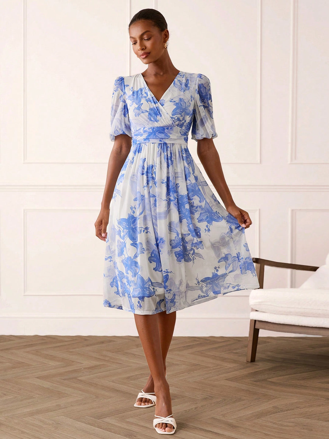 Rochie midi SHEIN, albastru