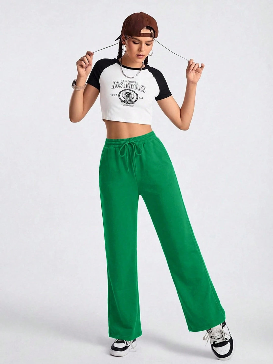 Pantaloni SHEIN, verde