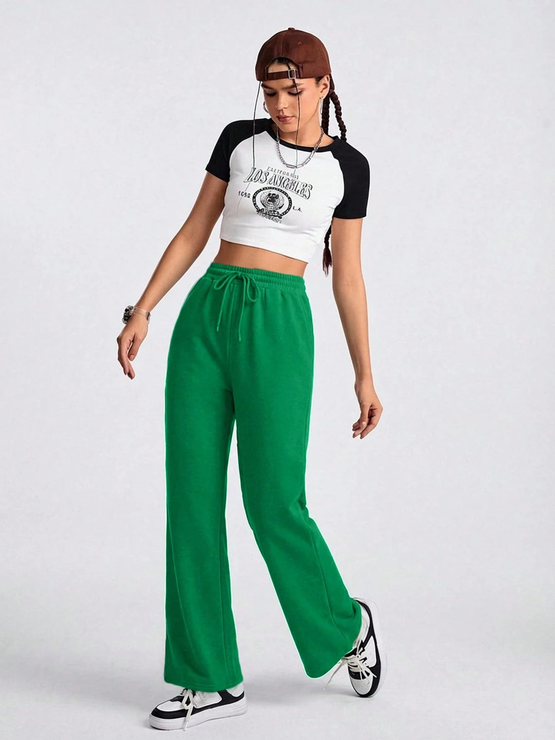 Pantaloni SHEIN, verde