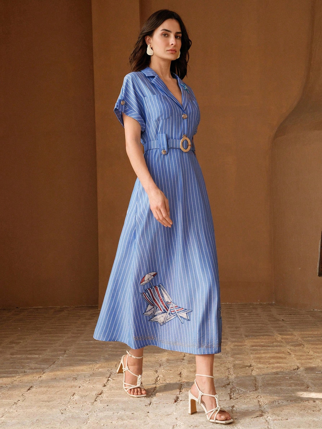 Rochie midi SHEIN, albastru