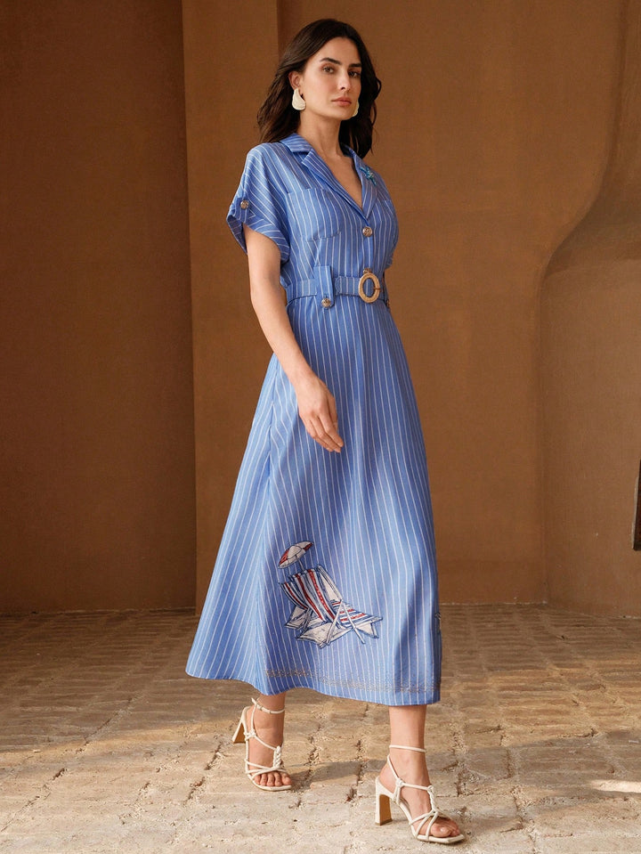Rochie midi SHEIN, albastru