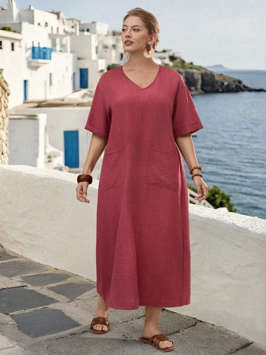 Rochie SHEIN, maro