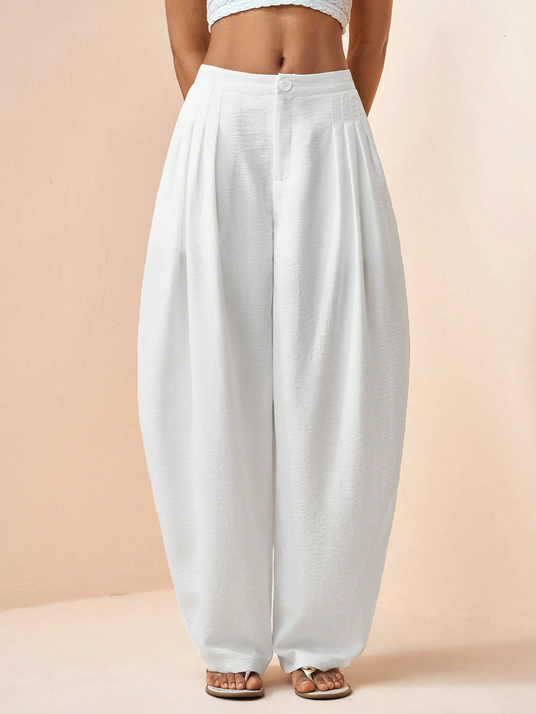 Pantaloni SHEIN, alb