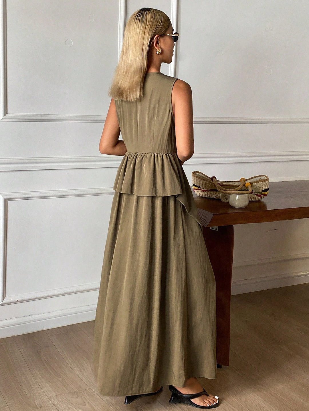 Rochie midi SHEIN, verde