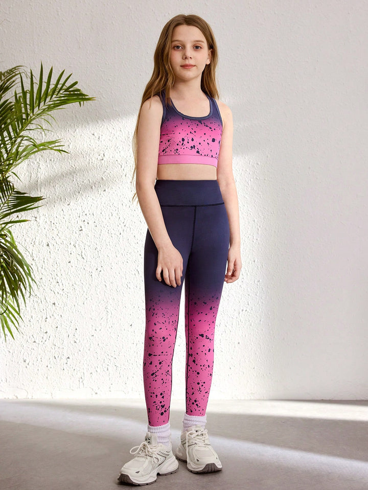 SHEIN Top & leggings szett, vegyes színek