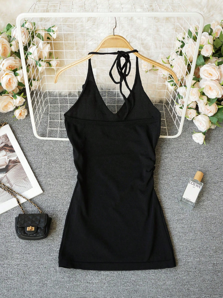 Ujjatlan felső SHEIN, fekete