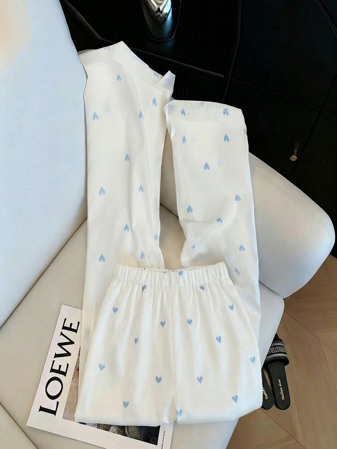 Pantaloni SHEIN, alb