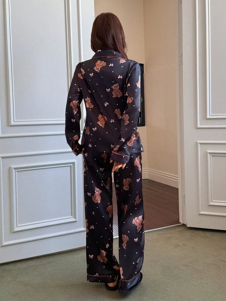 Compleu pijamale SHEIN, negru