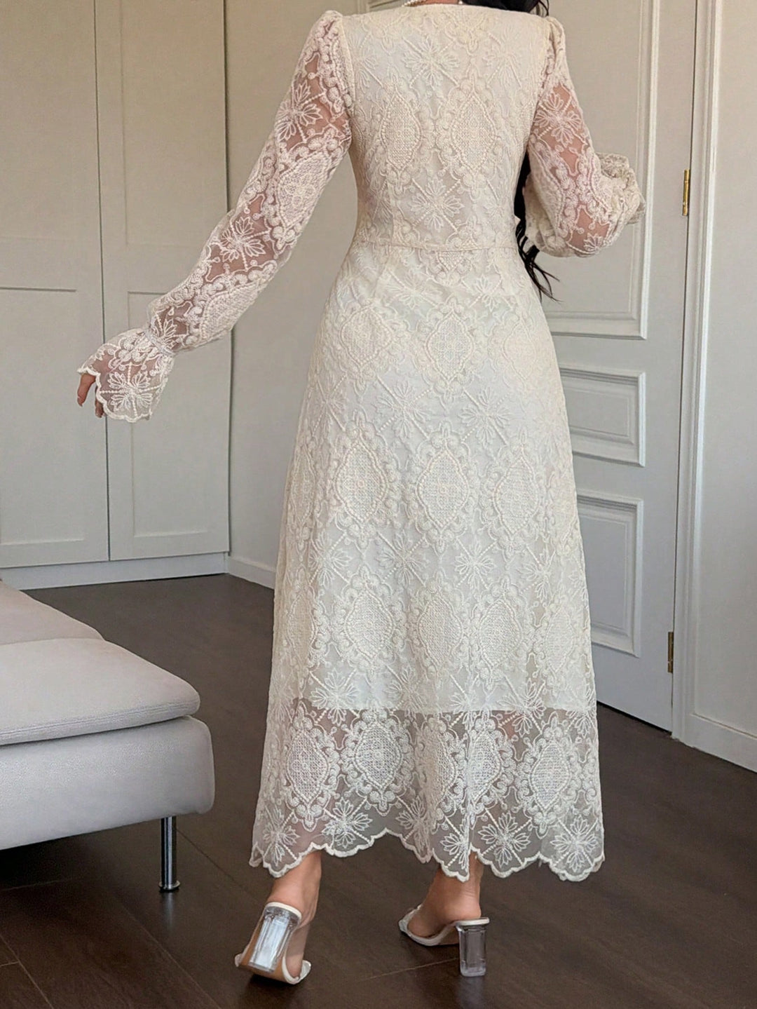 Rochie midi SHEIN, bej