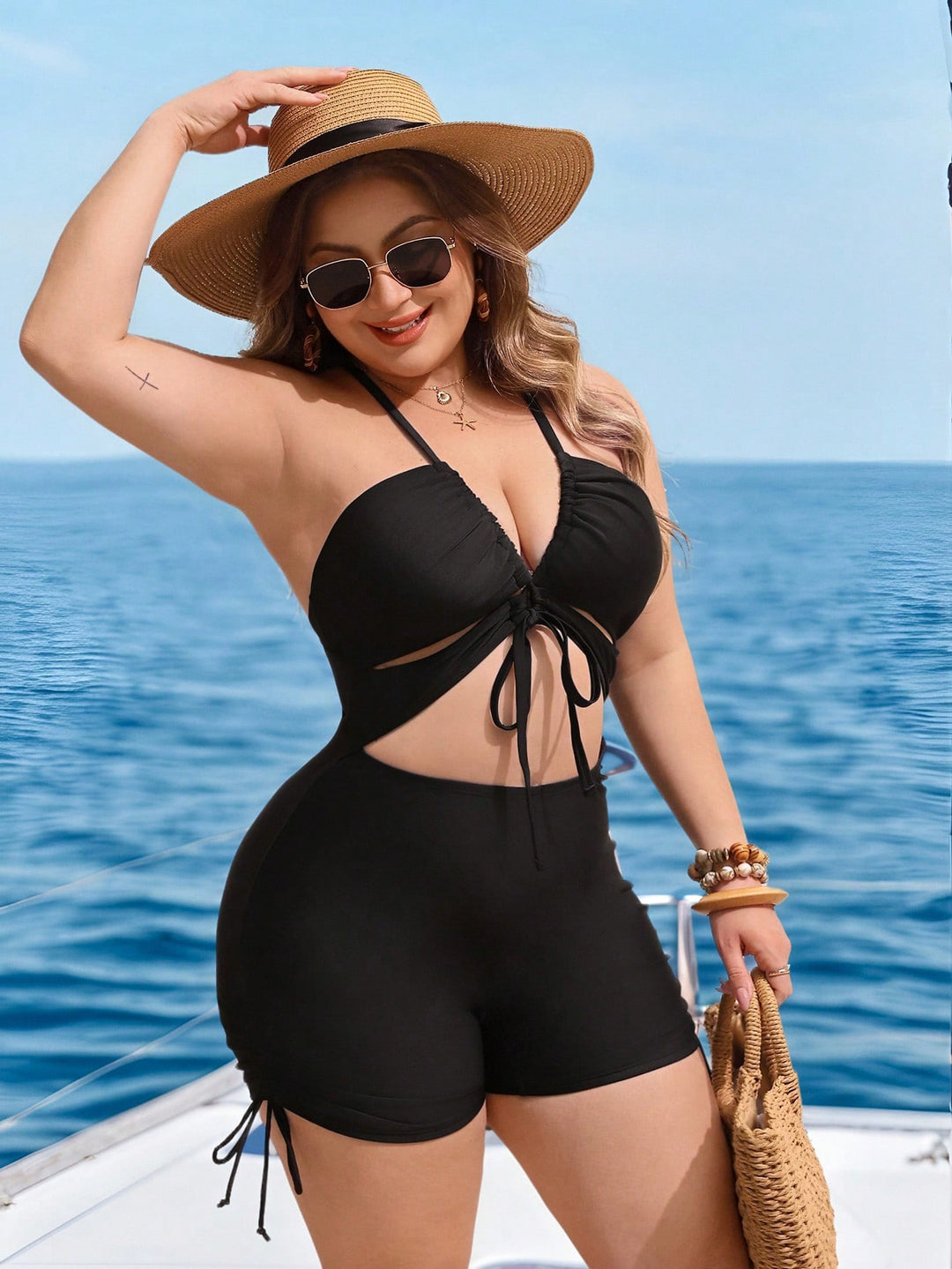 Costum de baie SHEIN, negru