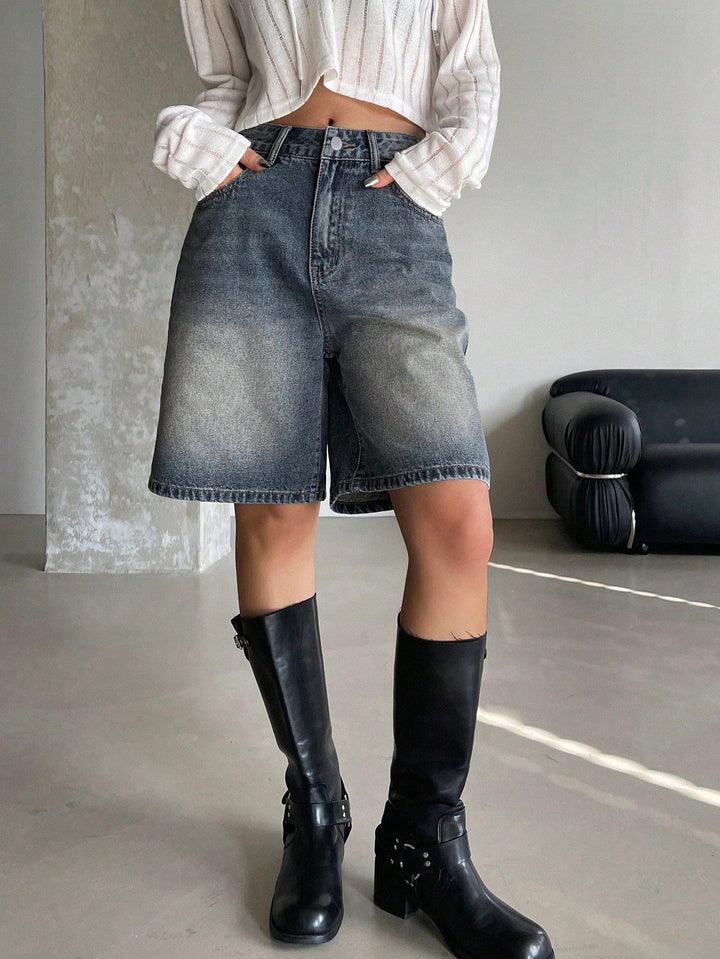 Pantaloni scurți SHEIN, albastru