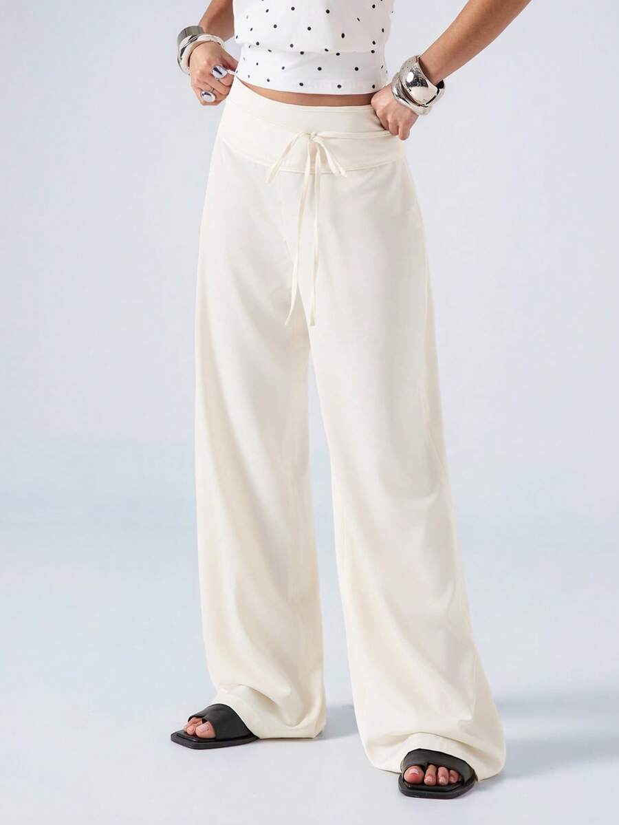 Pantaloni SHEIN, alb
