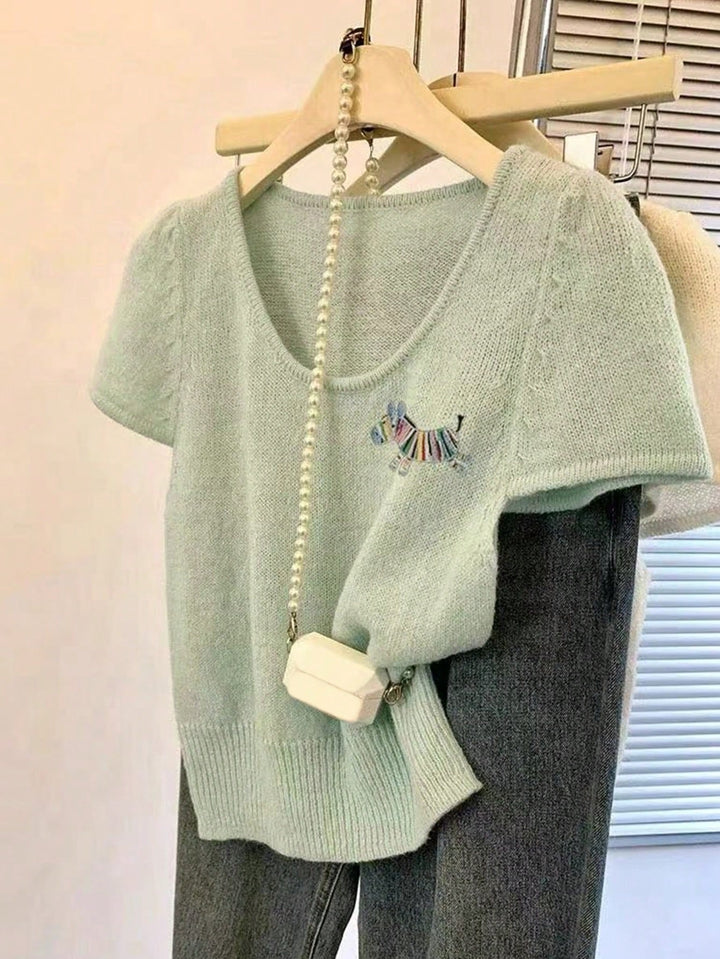 Tricou tricotat SHEIN