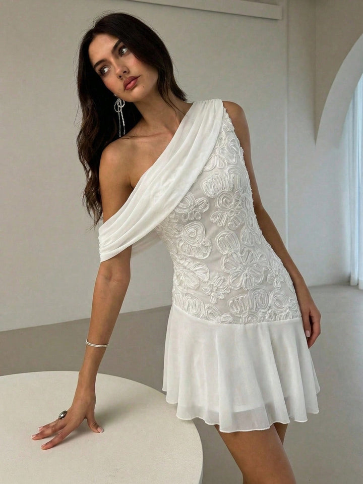 Rochie mini SHEIN, alb