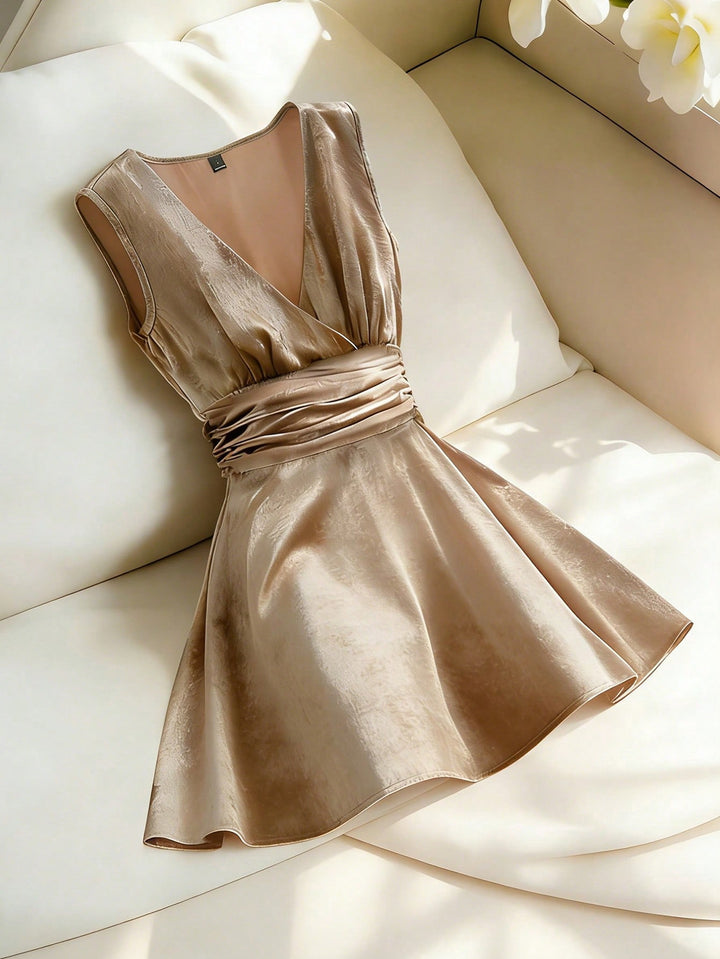 Rochie scurtă SHEIN, auriu