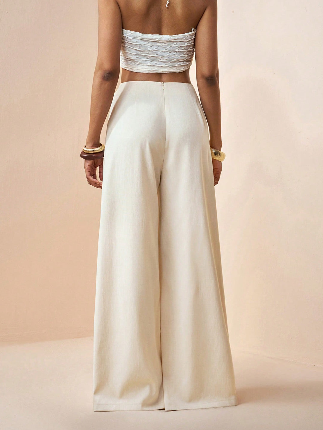 Pantaloni SHEIN, crem