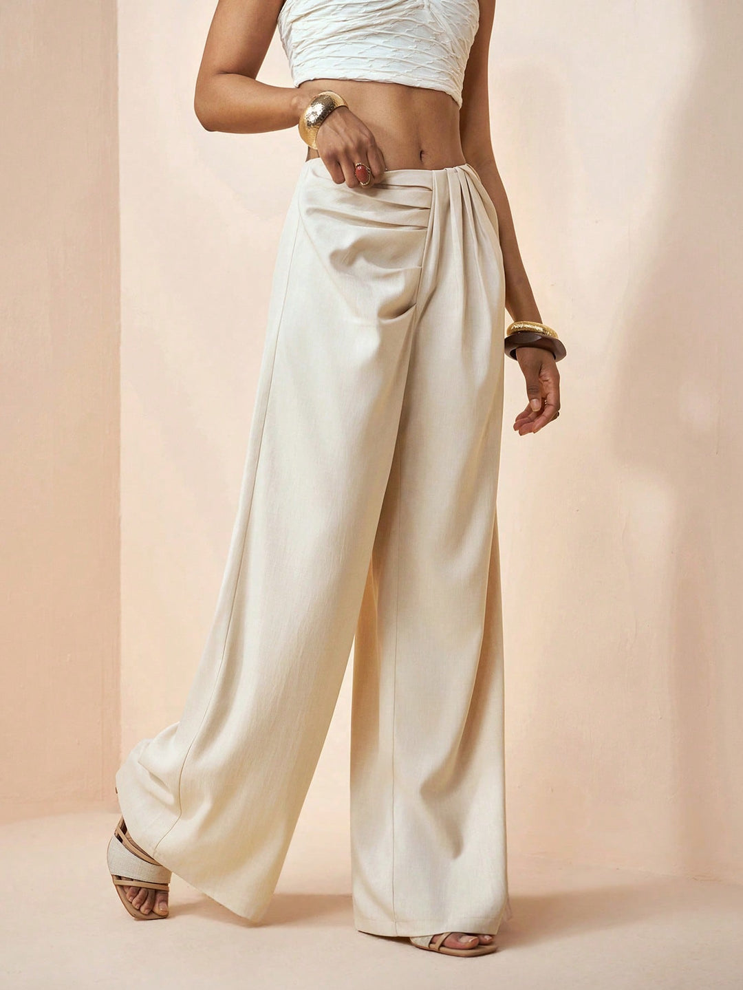 Pantaloni SHEIN, crem