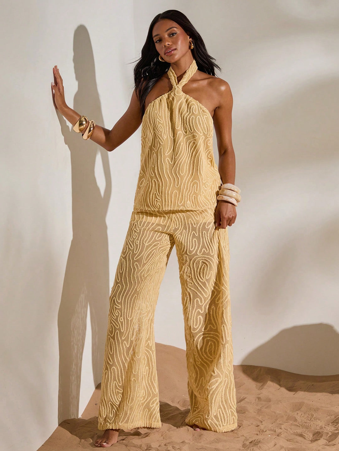 Top SHEIN, galben