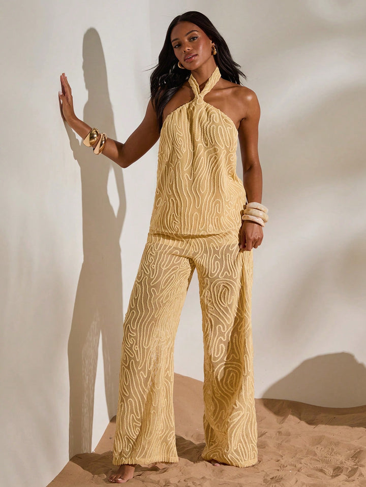 Pantaloni SHEIN, galben