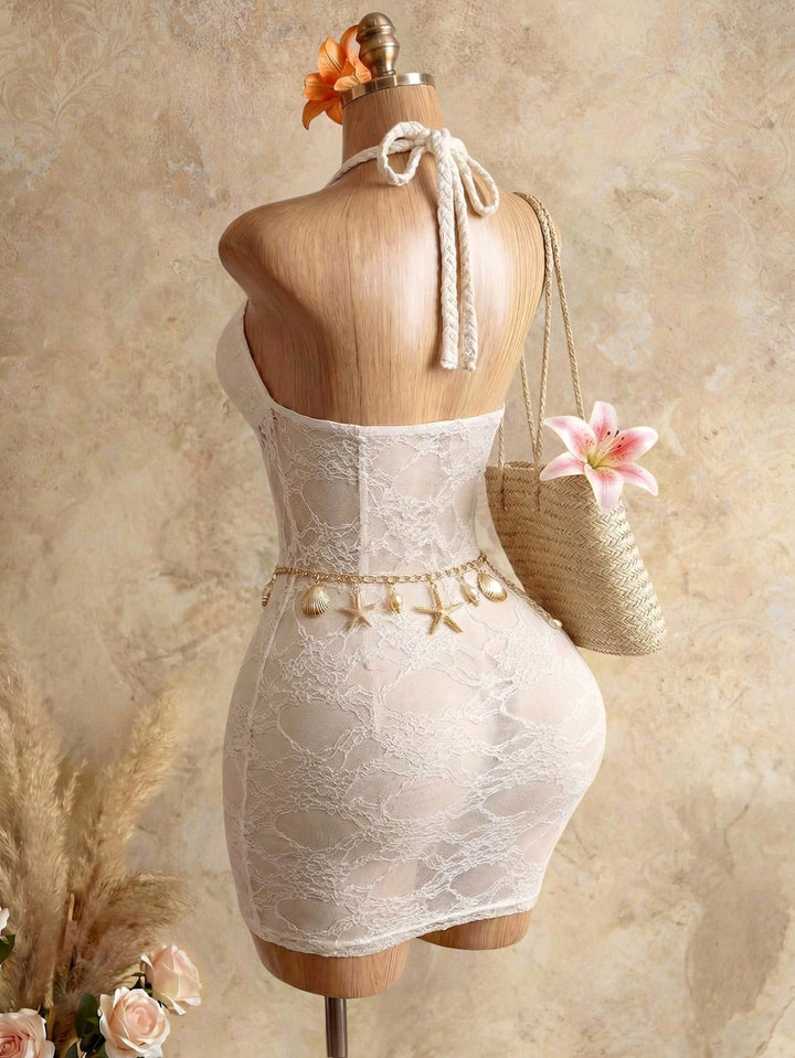 Rochie mini SHEIN, bej