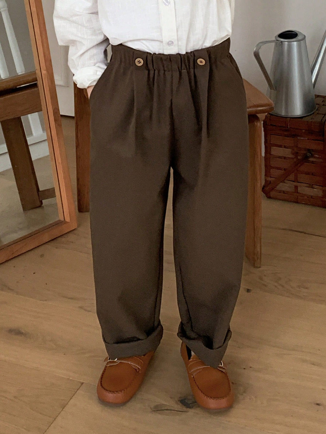 Pantaloni SHEIN, maro
