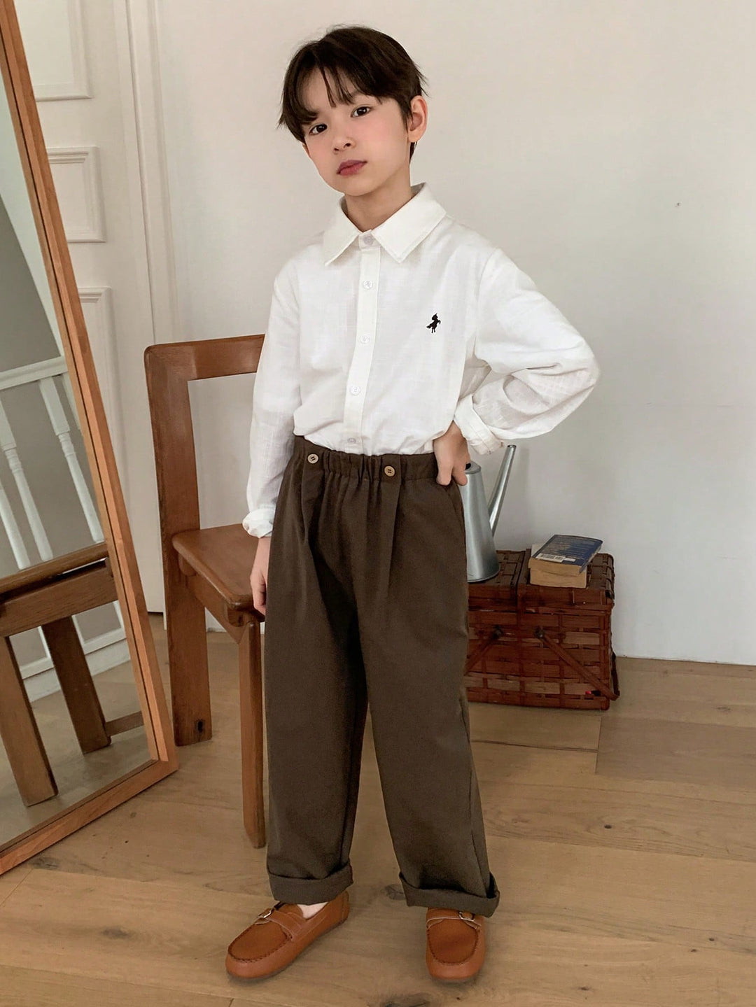Pantaloni SHEIN, maro