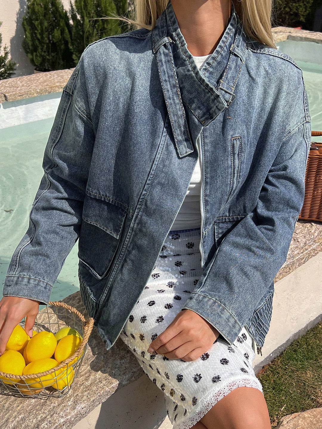 SHEIN farmerdzseki, kék