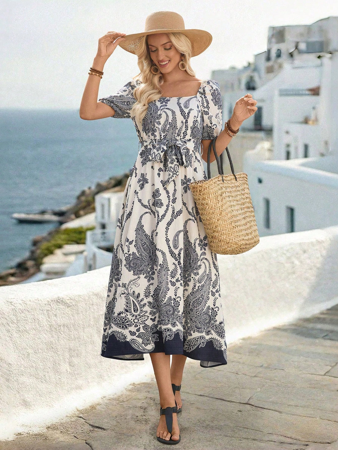 Rochie maxi SHEIN, albastru